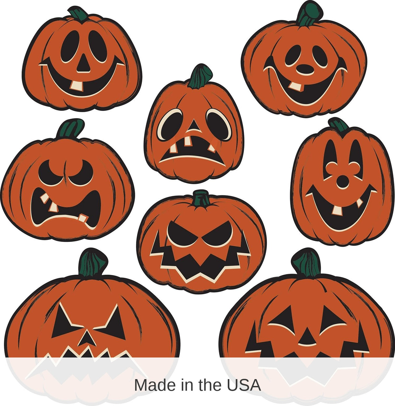 96 Pack Bulk Vintage Halloween Pumpkin Cutouts
