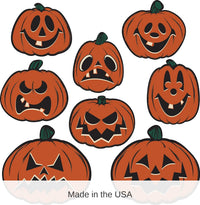 96 Pack Bulk Vintage Halloween Pumpkin Cutouts