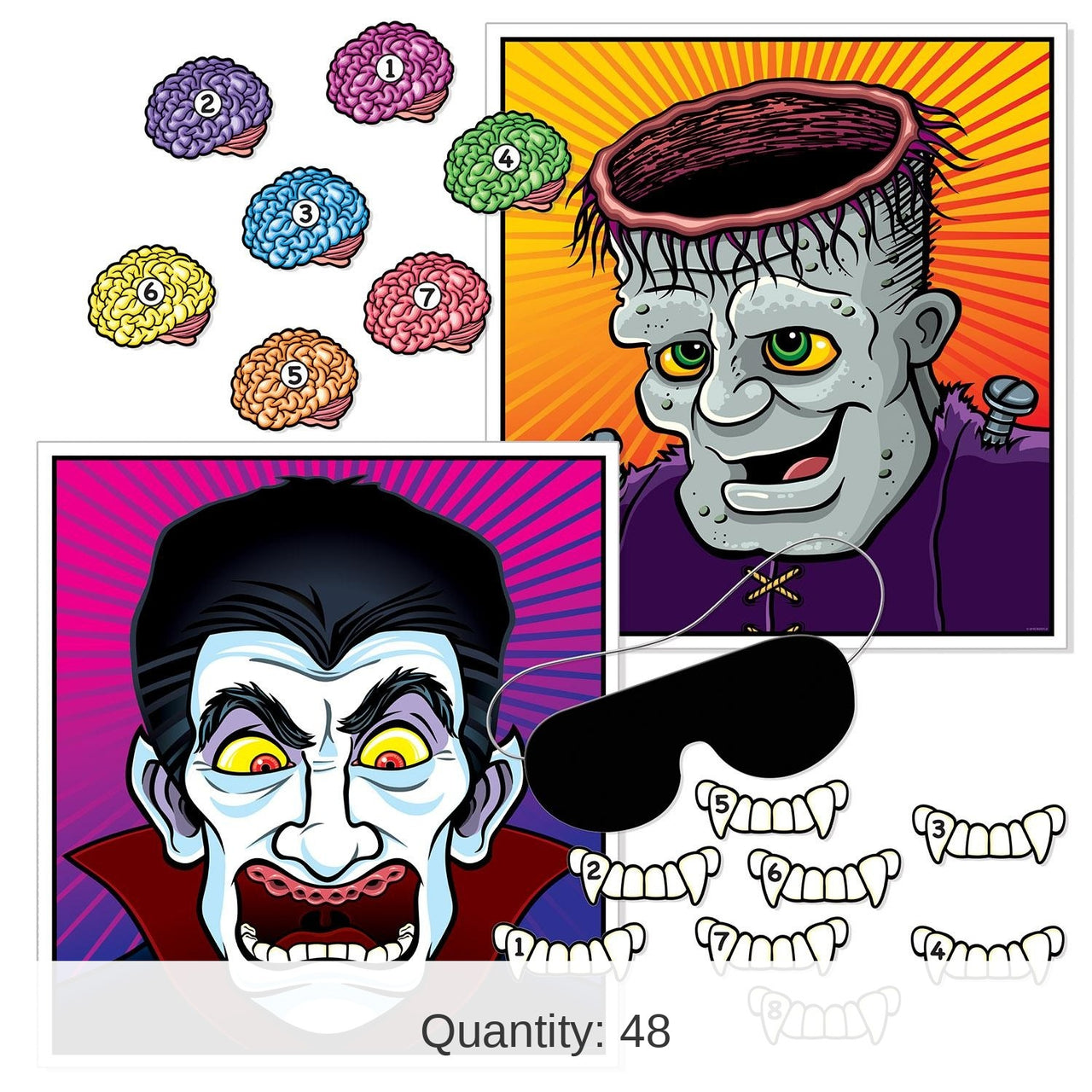 48 Pack Bulk Halloween Party Games