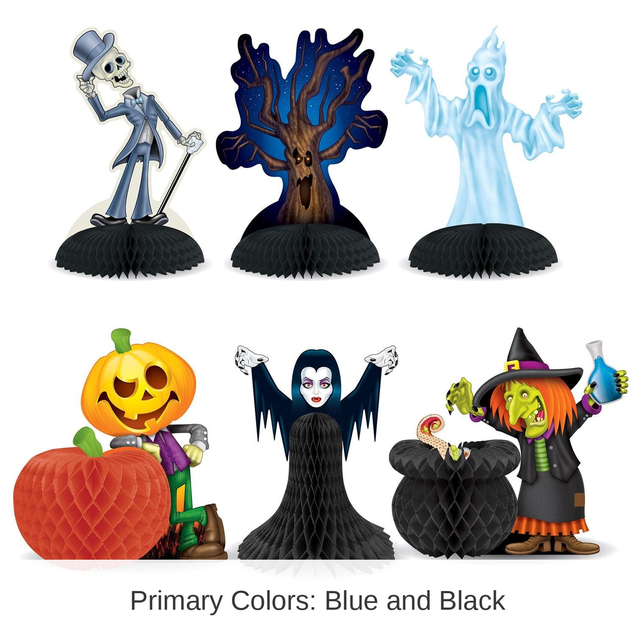 72 Pack Bulk Halloween Character Centerpieces