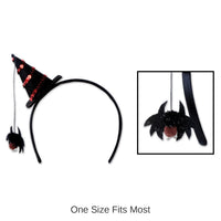 12 Pack Bulk Halloween Spider Witch Hat Headband