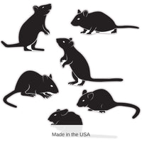72 Piece Bulk Mice Silhouettes printed 2 sides