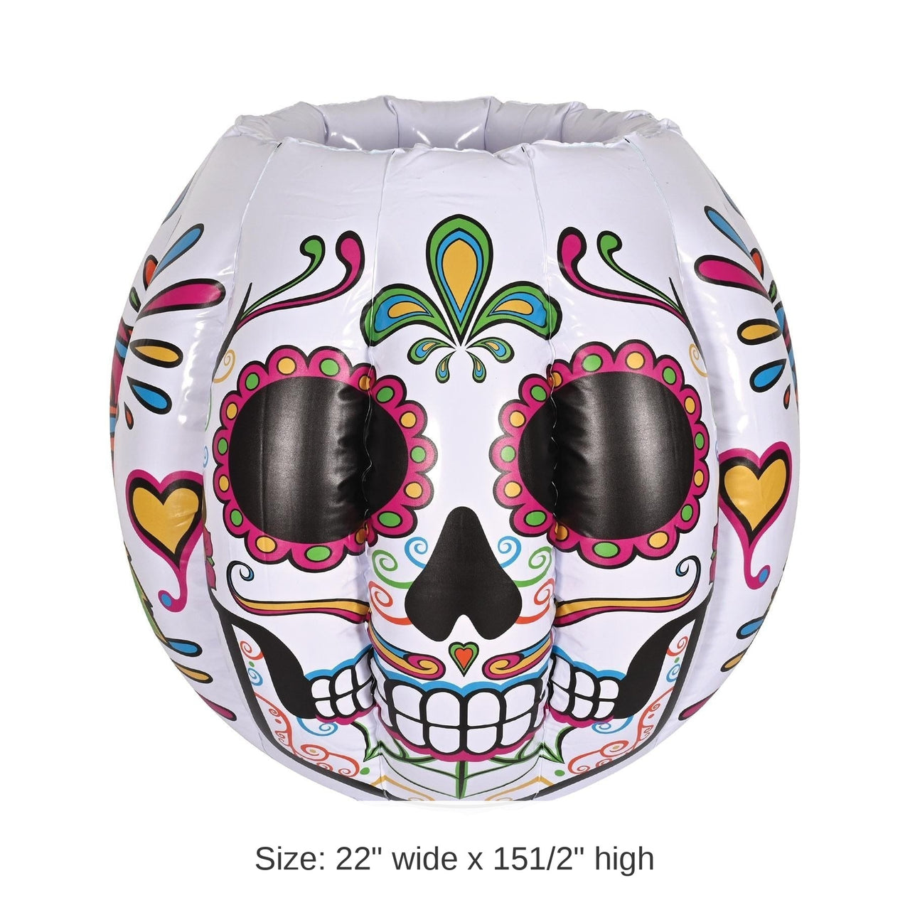 6 Pack Bulk Inflatable DOD Sugar Skull Cooler