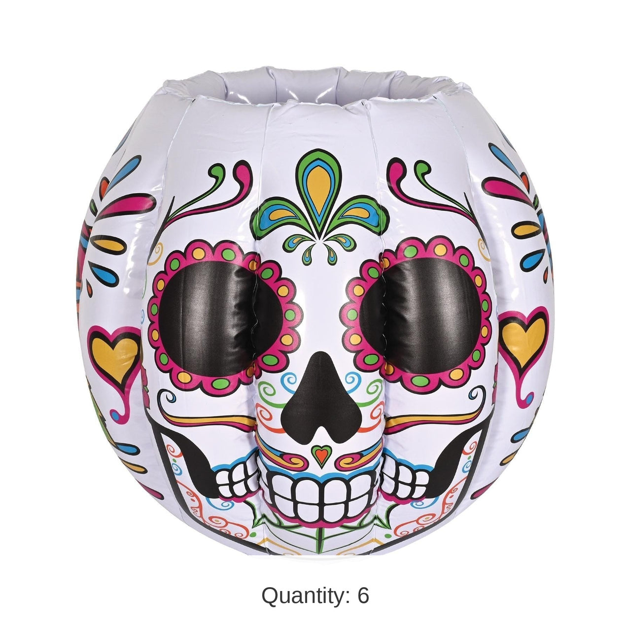 6 Pack Bulk Inflatable DOD Sugar Skull Cooler