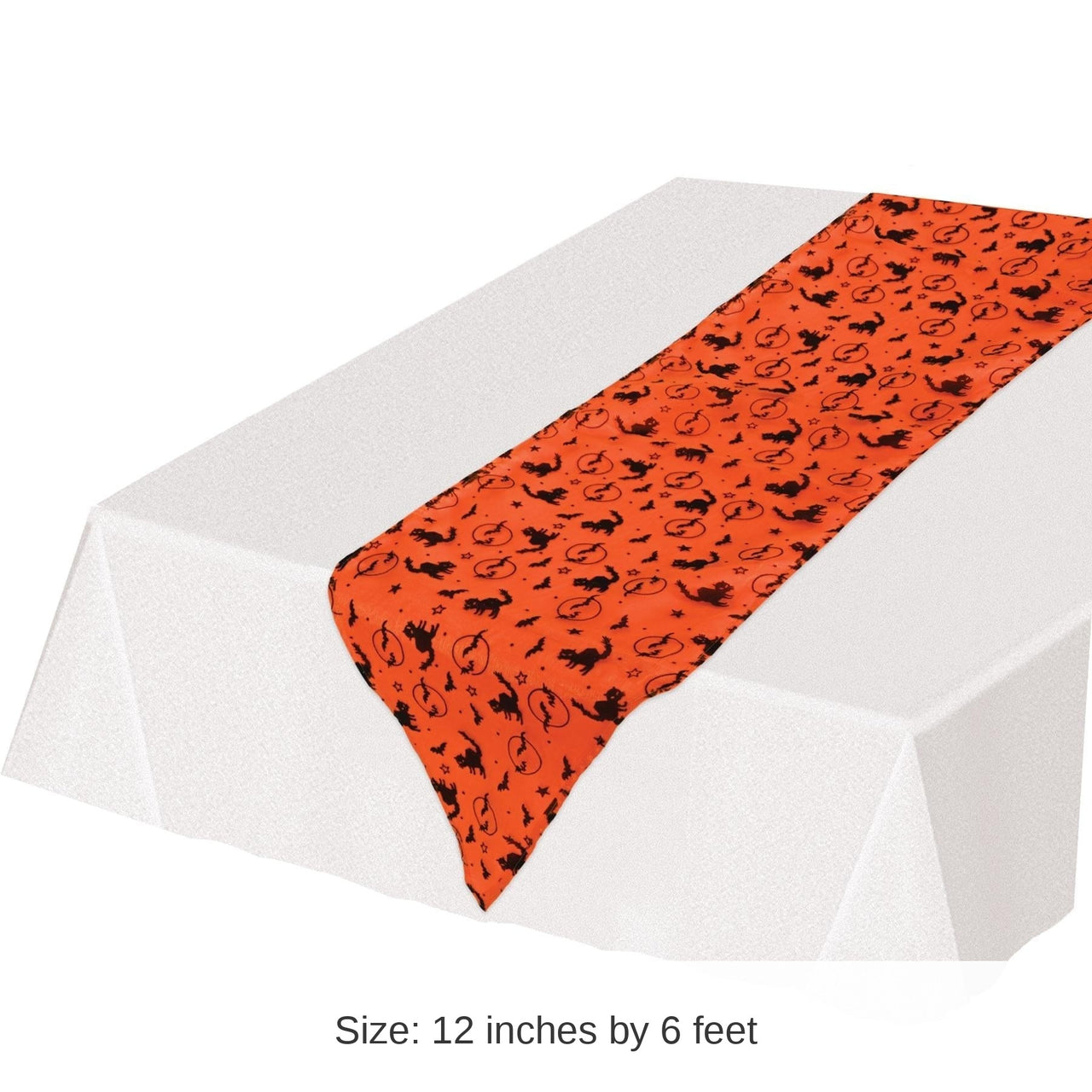 12 Pack Bulk Halloween Fabric Table Runner
