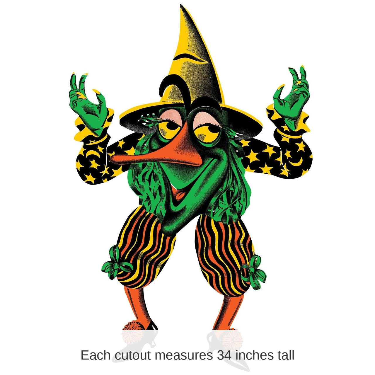12 Pack Bulk Vintage Halloween Jointed Witch Goblin