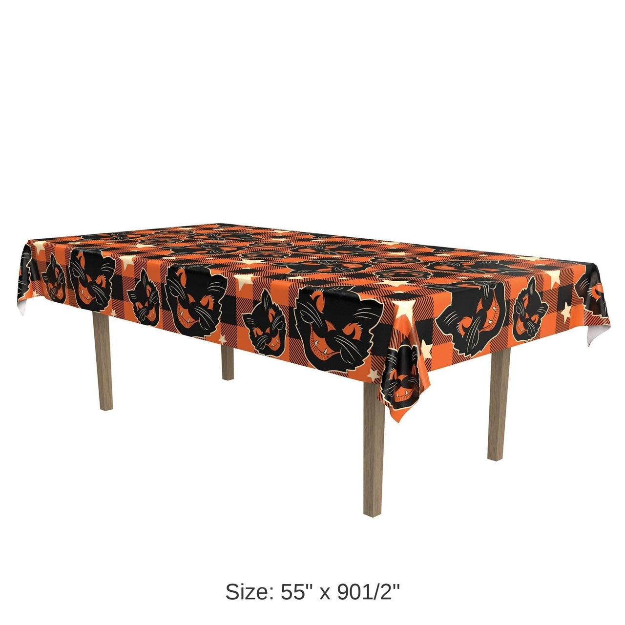 12 Pack Bulk Vintage Halloween Fabric Tablecover