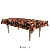 12 Pack Bulk Vintage Halloween Fabric Tablecover