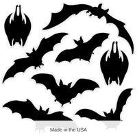 12 Pack Bulk Halloween Bat Silhouette Clings