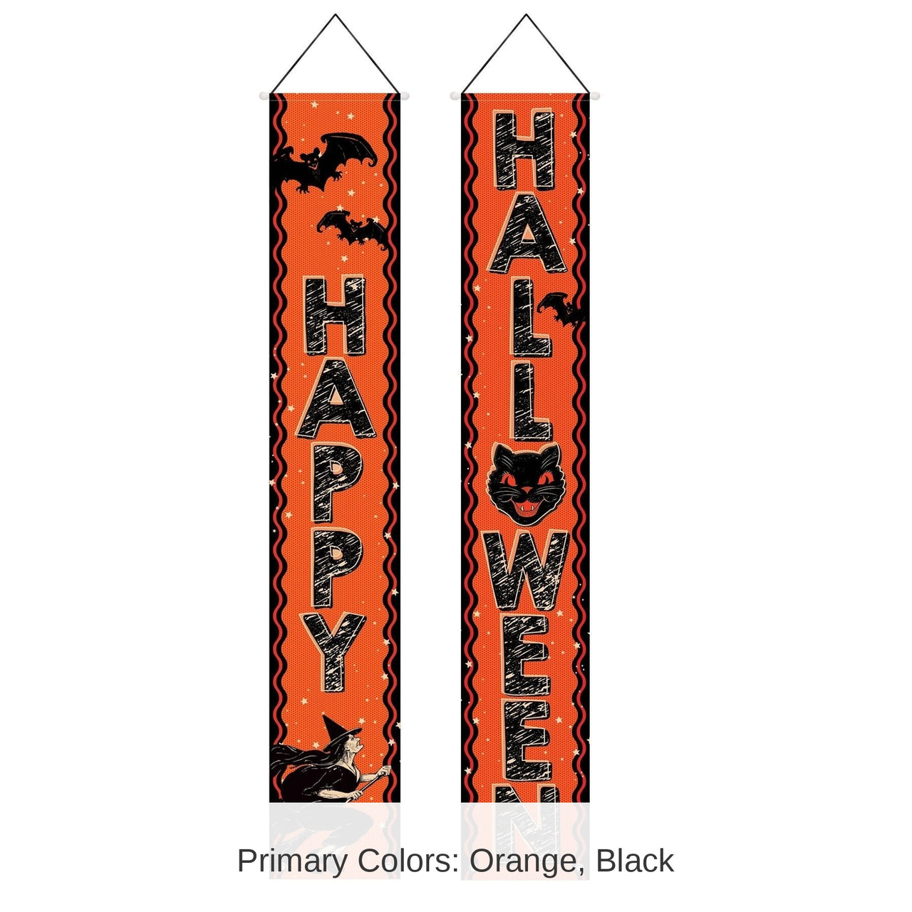 12 Pack Bulk Vintage Halloween Fabric Door Panel Set