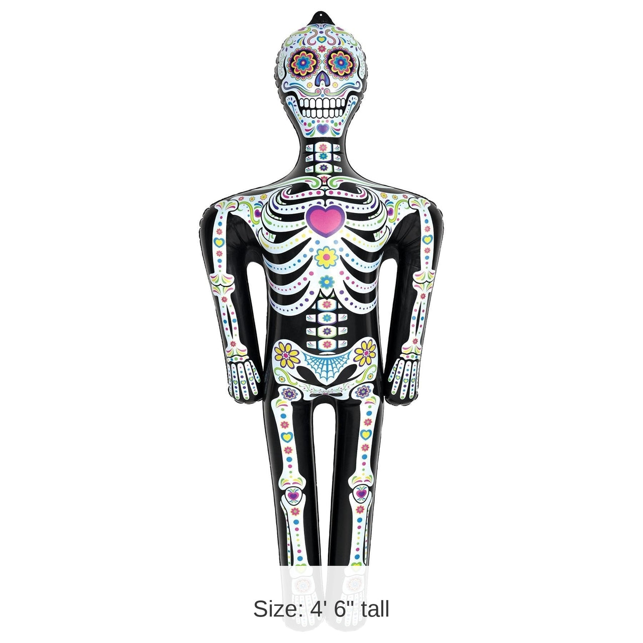 12 Pack Bulk Day Of The Dead Inflatable Skeleton