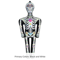 12 Pack Bulk Day Of The Dead Inflatable Skeleton