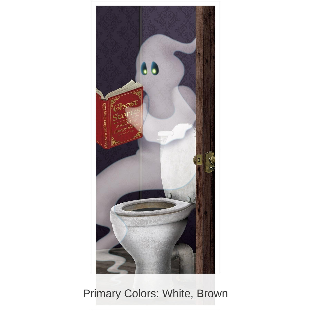 12 Pack Bulk Halloween Ghost Restroom Door Cover