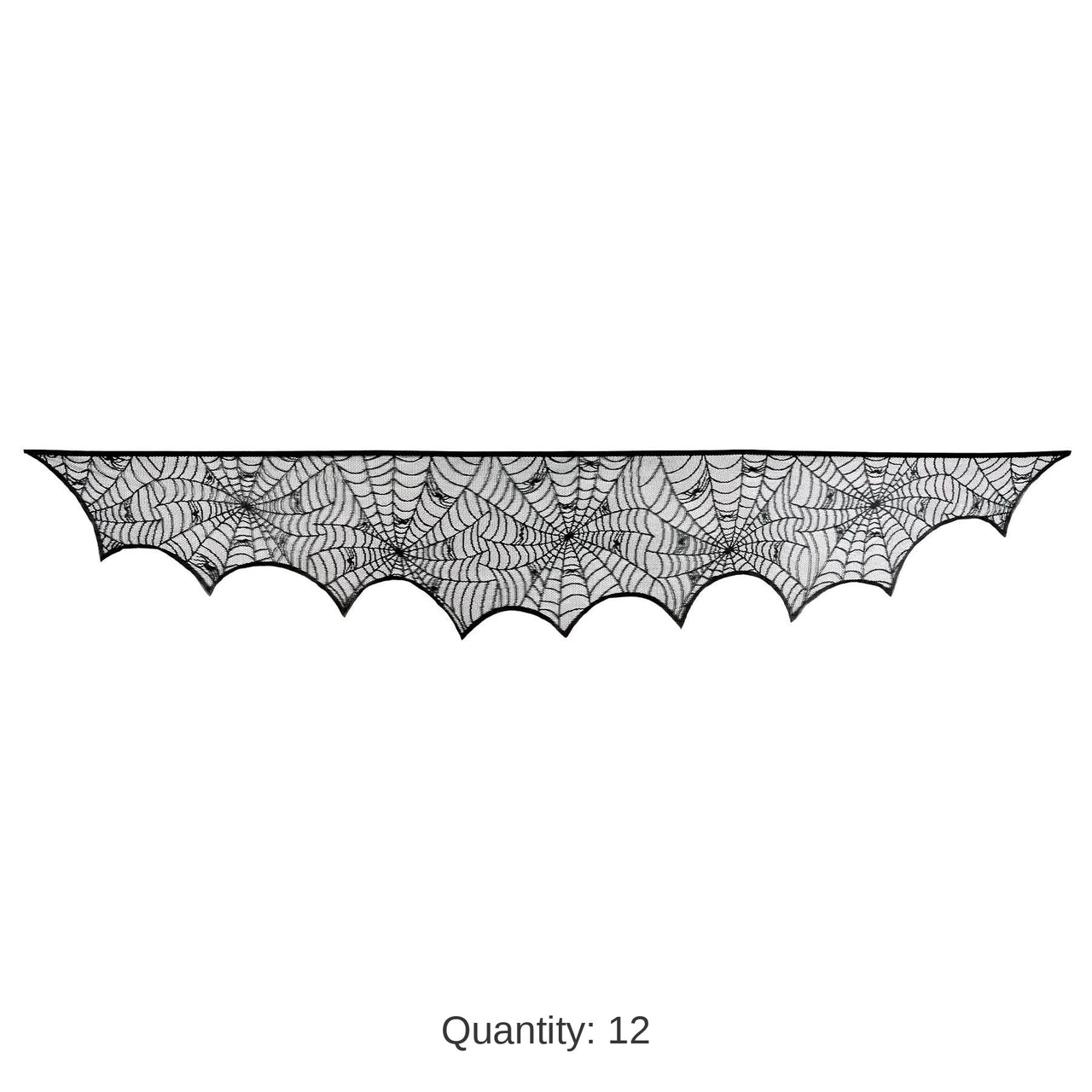 12 Pack Bulk Halloween Spider Web Mantel Scarf