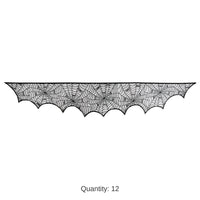 12 Pack Bulk Halloween Spider Web Mantel Scarf