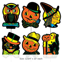 36 Pack Bulk Vintage Plastic Halloween Yard Signs