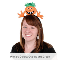 12 Pack Bulk Halloween Pumpkin Headband
