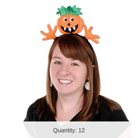 12 Pack Bulk Halloween Pumpkin Headband