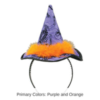 12 Pack Bulk Halloween Witch Hat Headband