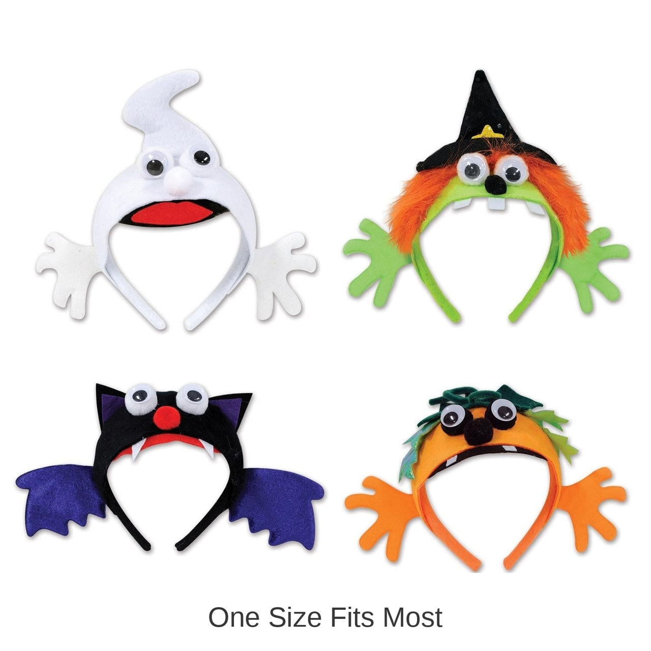 12 Pack Bulk Halloween Headbands