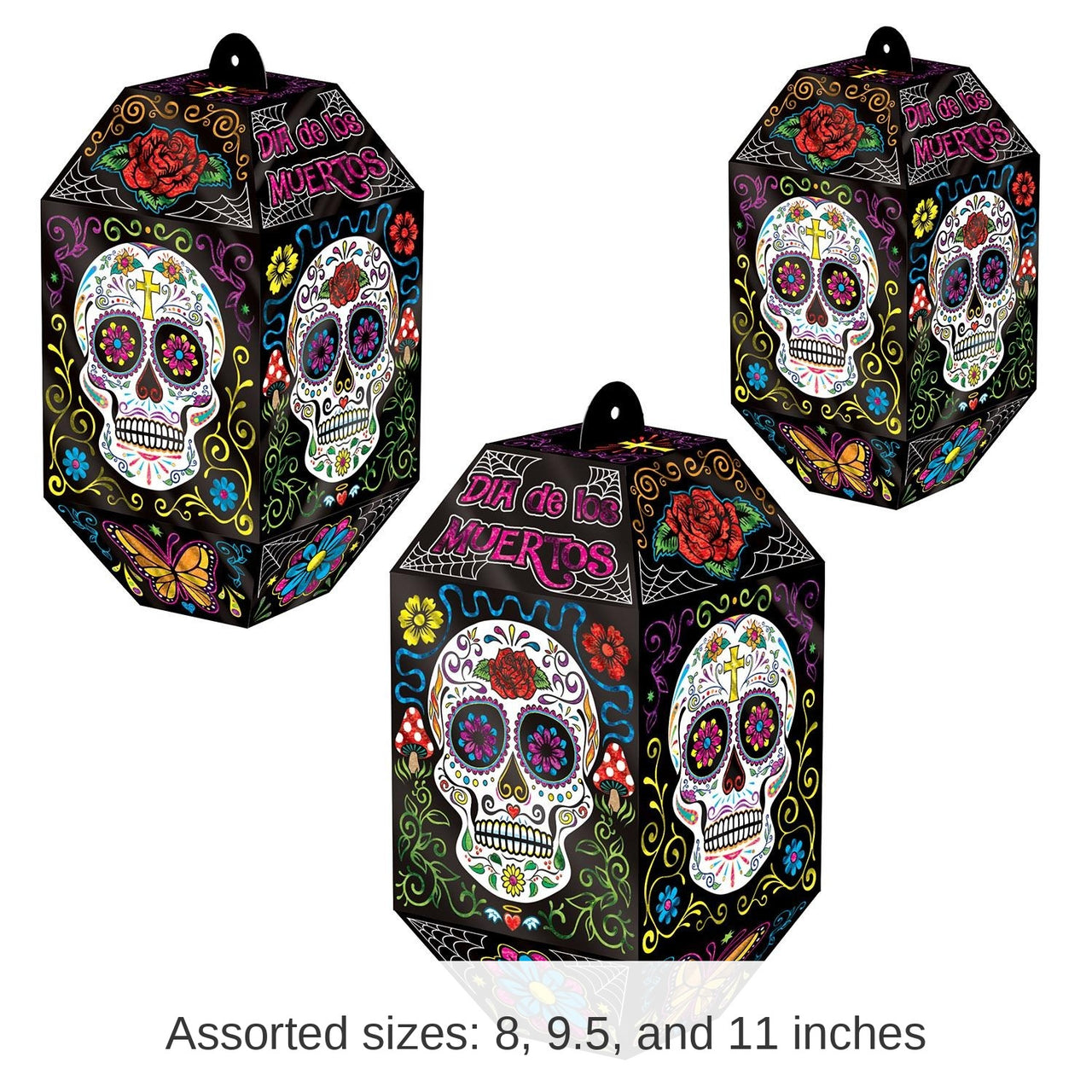 36 Pack Bulk Foil Day Of The Dead Paper Lanterns
