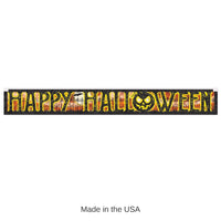 12 Pack Bulk Metallic Happy Halloween Banner