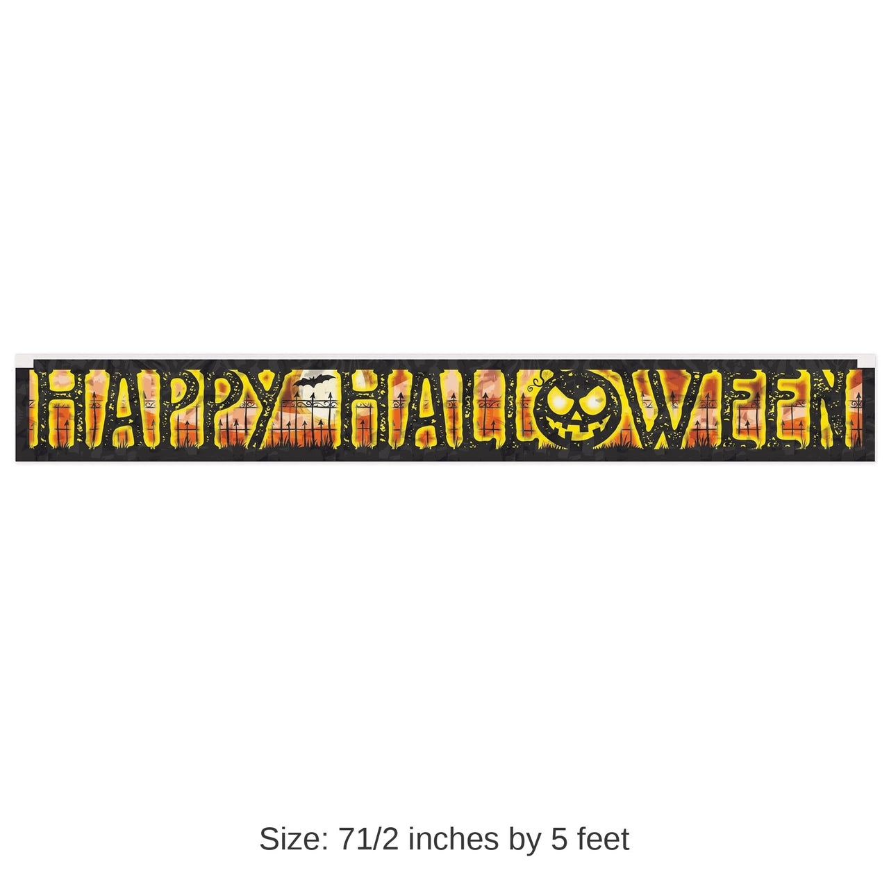 12 Pack Bulk Metallic Happy Halloween Banner