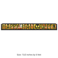 12 Pack Bulk Metallic Happy Halloween Banner