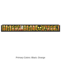 12 Pack Bulk Metallic Happy Halloween Banner