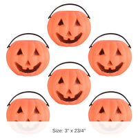72 Pack Bulk Halloween Plastic Miniature Pumpkin Buckets