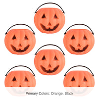 72 Pack Bulk Halloween Plastic Miniature Pumpkin Buckets