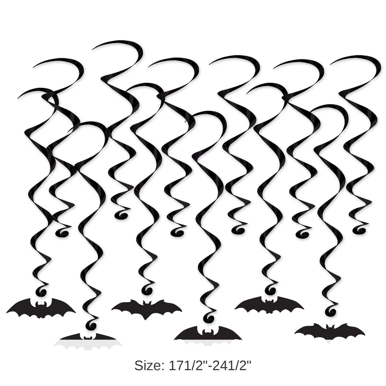 72 Pack Bulk Bat Silhouette Whirls