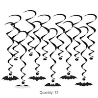72 Pack Bulk Bat Silhouette Whirls