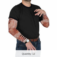 12 Pair Bulk Halloween Zombie Bite Party Sleeves