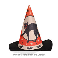 12 Pack Bulk Vintage Halloween Felt Witch Hat