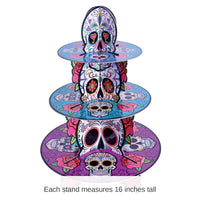 12 Pack Bulk Day Of The Dead Cupcake Stand