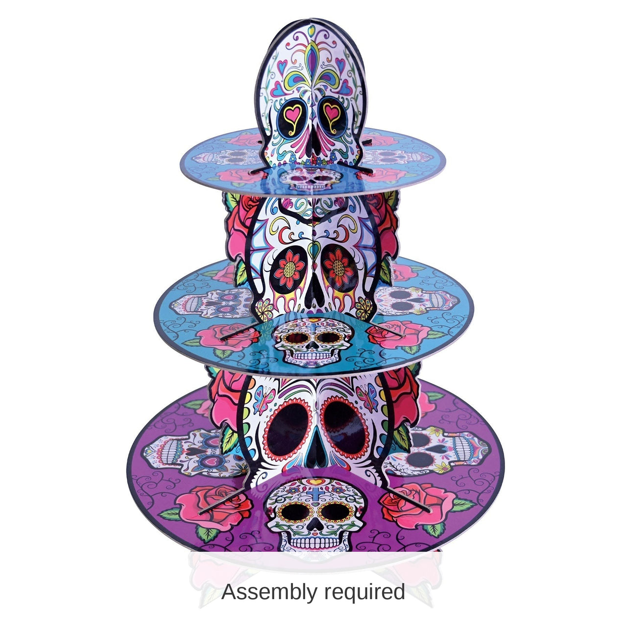 12 Pack Bulk Day Of The Dead Cupcake Stand