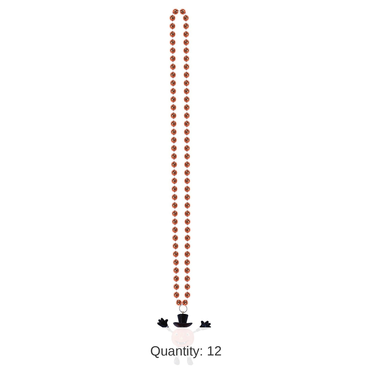 12 Pack Bulk Beads Necklace w/Bobble J-O-L Man Medallion