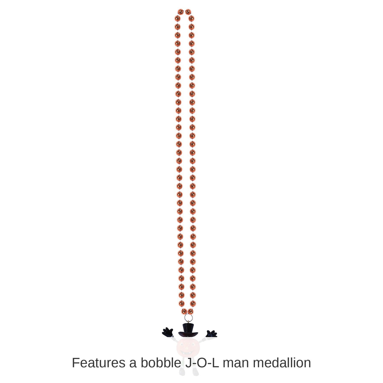 12 Pack Bulk Beads Necklace w/Bobble J-O-L Man Medallion