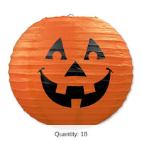 18 Pack Bulk Halloween J-O-L Paper Lanterns