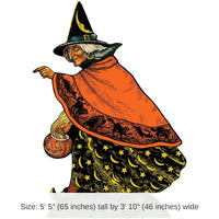 4 Pack Bulk Vintage Halloween Witch Stand-Up Decoration