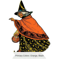 4 Pack Bulk Vintage Halloween Witch Stand-Up Decoration