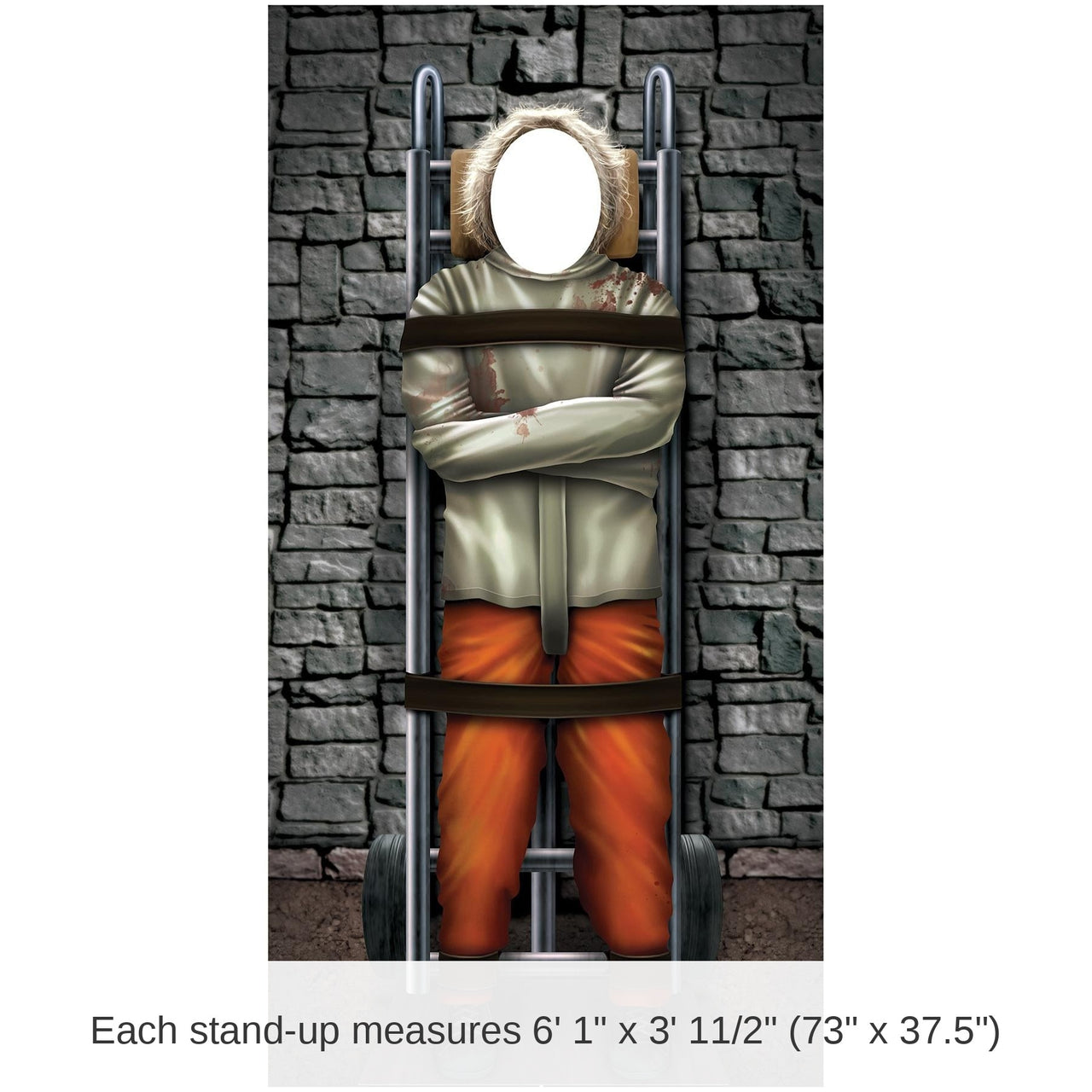 4 Pack Bulk Convict Photo Prop Stand-Up Decoration