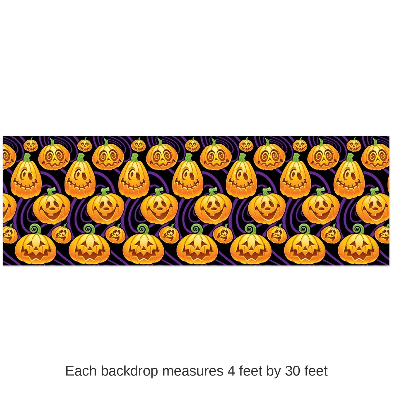 6 Pack Bulk Halloween Jack-O-Lantern Backdrop