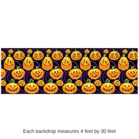 6 Pack Bulk Halloween Jack-O-Lantern Backdrop