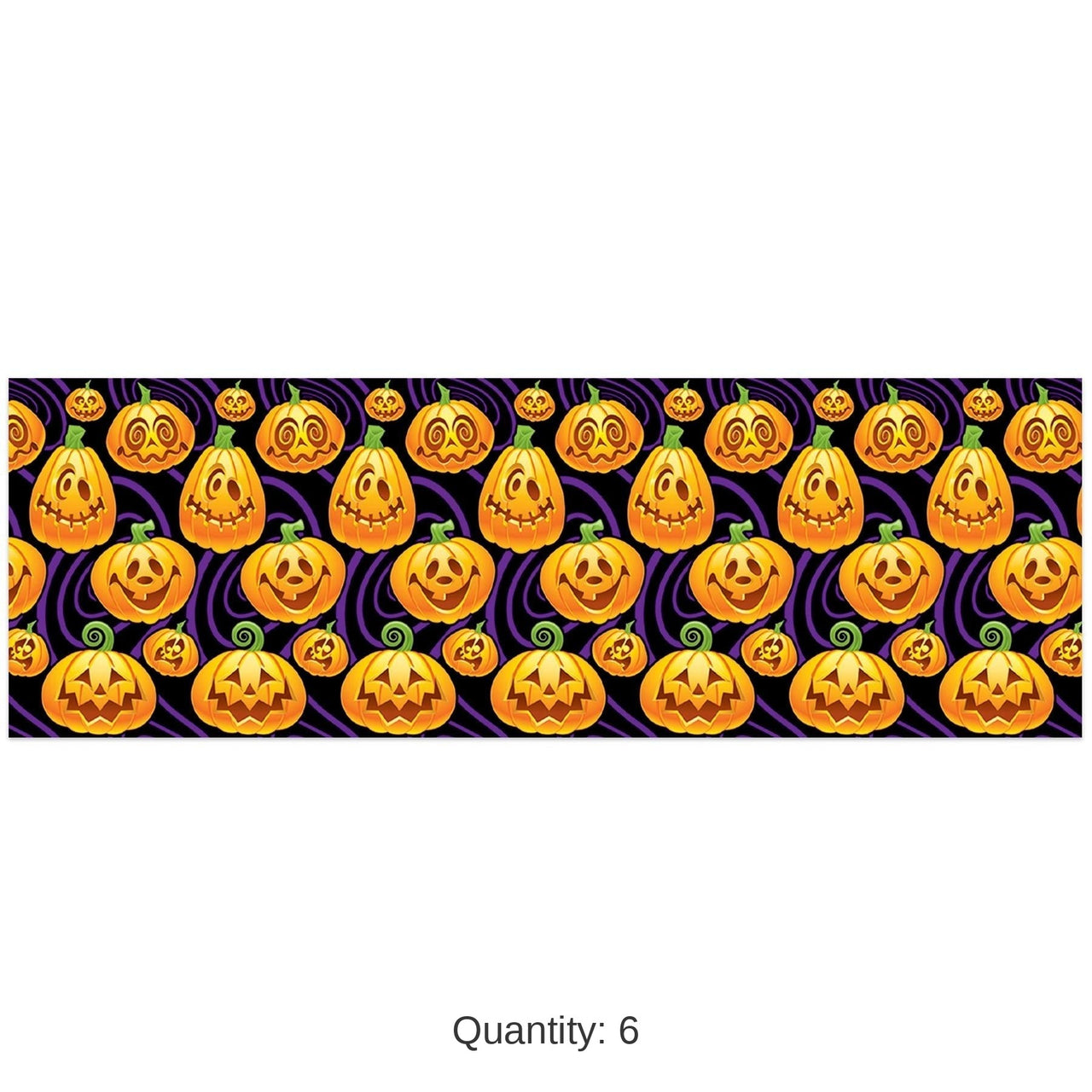 6 Pack Bulk Halloween Jack-O-Lantern Backdrop
