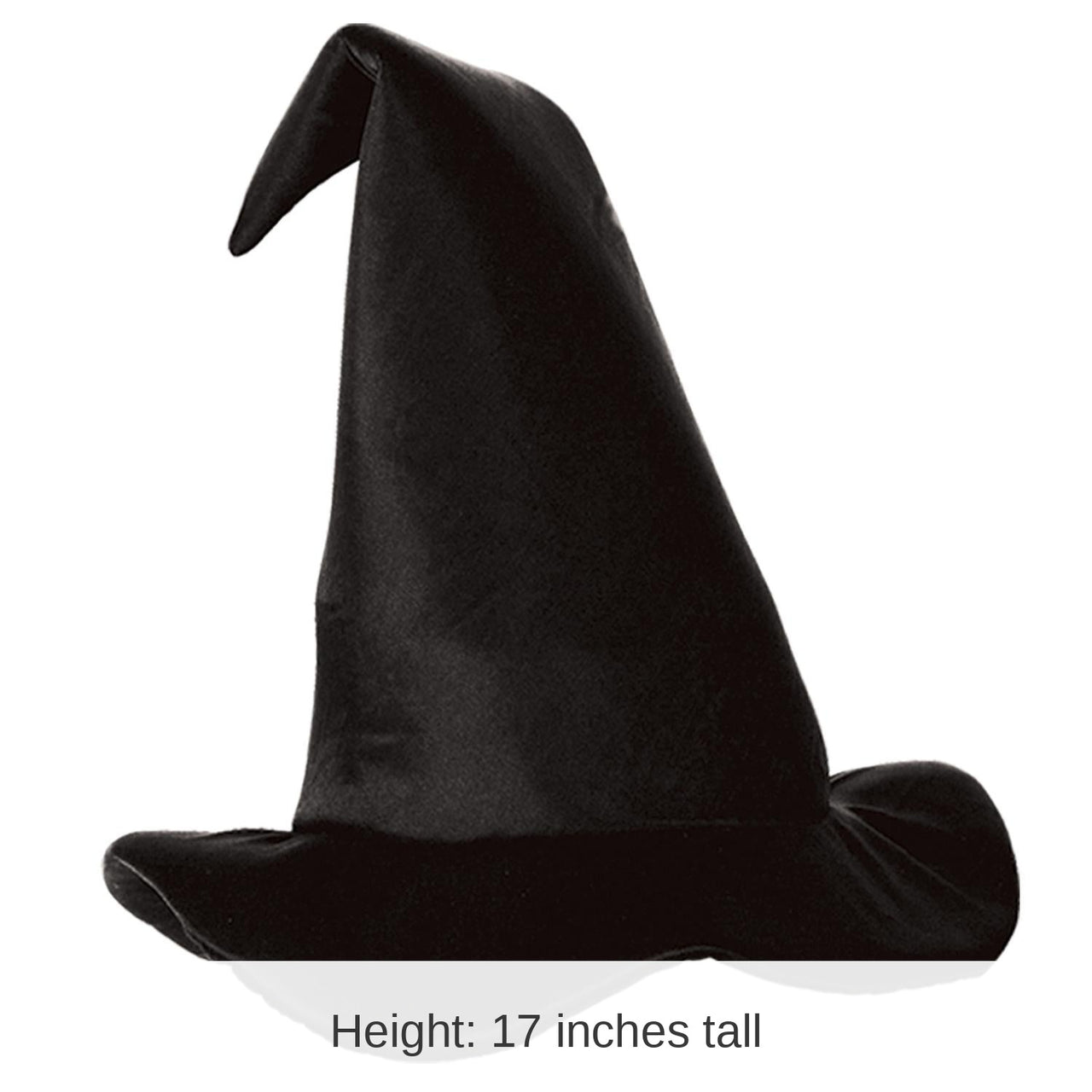 12 Pack Bulk Halloween Satin-Soft Black Witch Hat