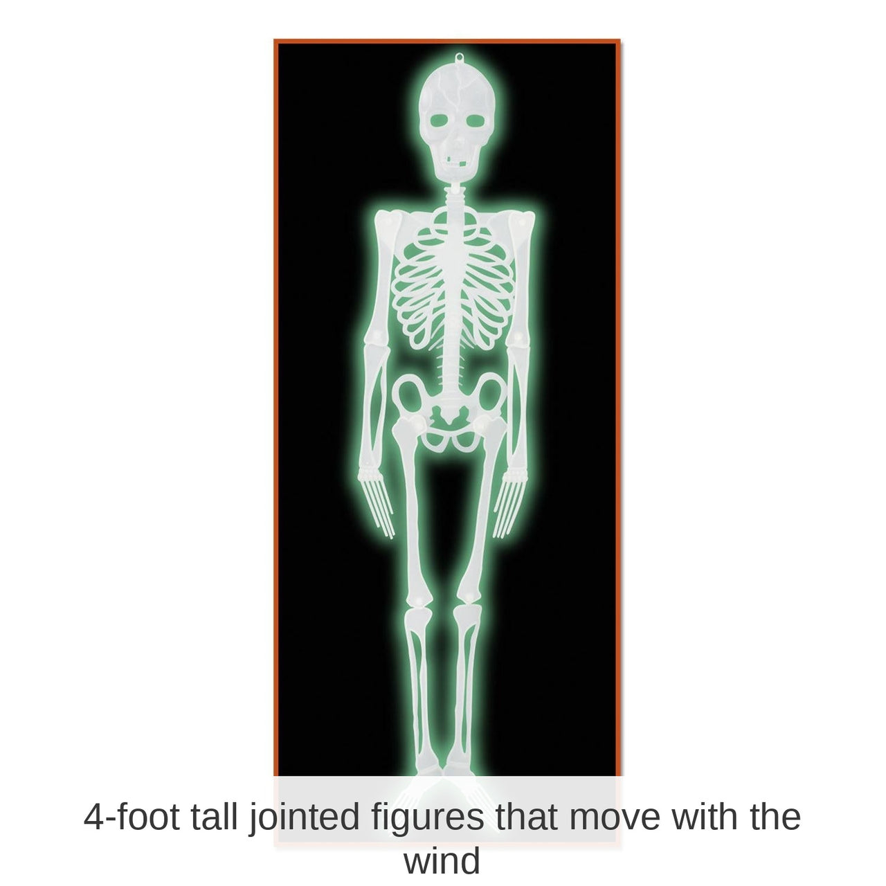 12 Pack Bulk Halloween Plastic Nite-Glo Skeleton
