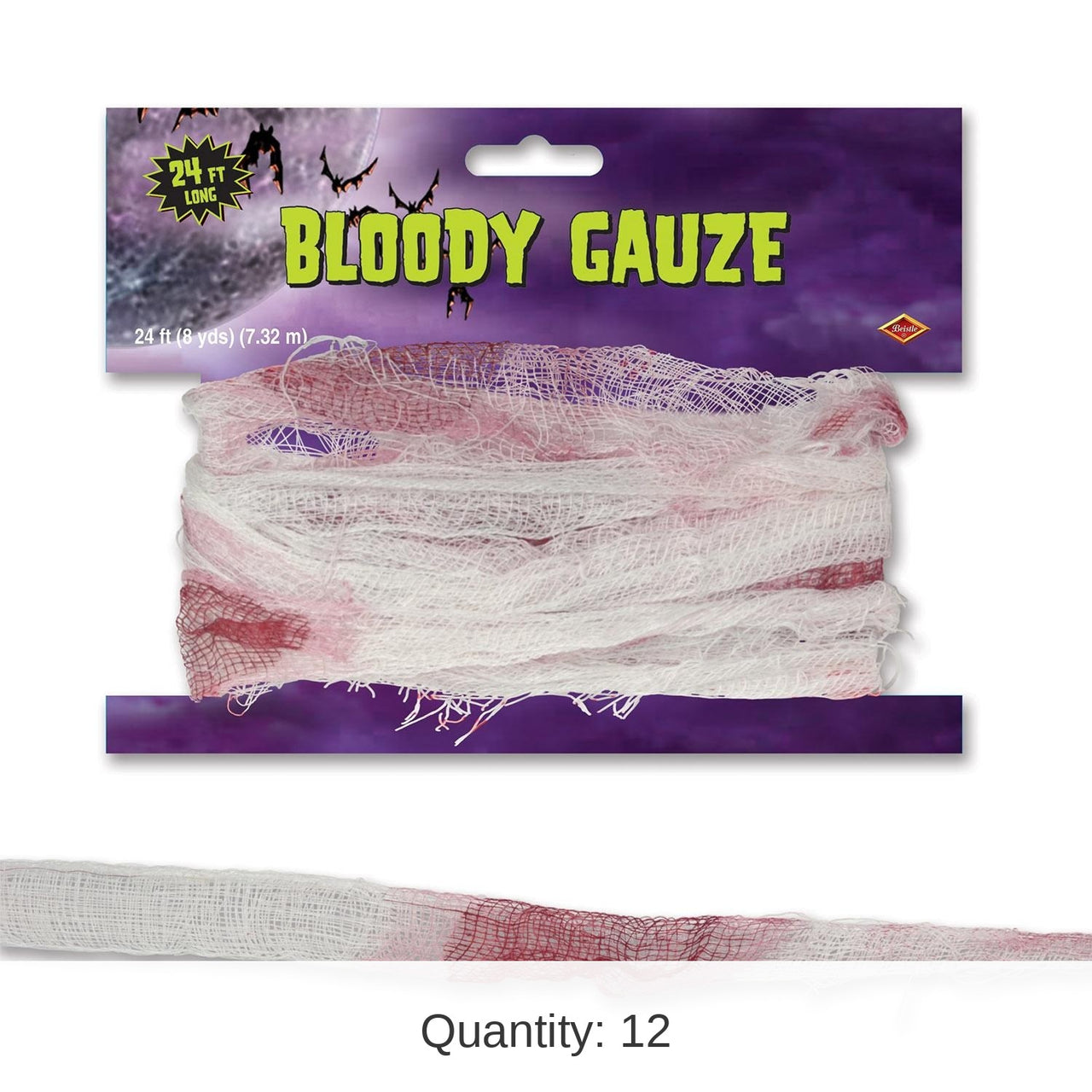12 Pack Bulk Halloween Bloody Gauze