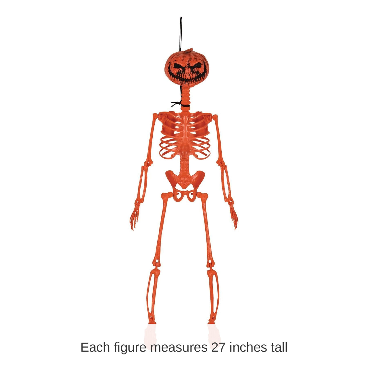 6 Pack Bulk Halloween Plastic Pumpkin Skeleton